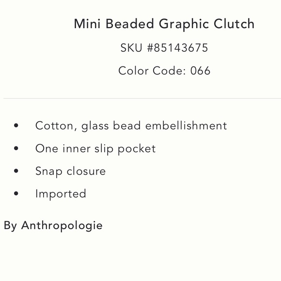 Anthropologie Beaded Floral Crossbody Bag / Clutch - Picture 12 of 13
